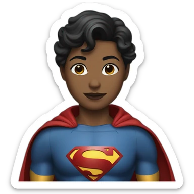 Girl superman sticker