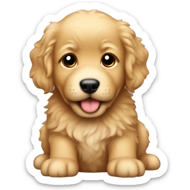 Labordoodle golden puppy sticker