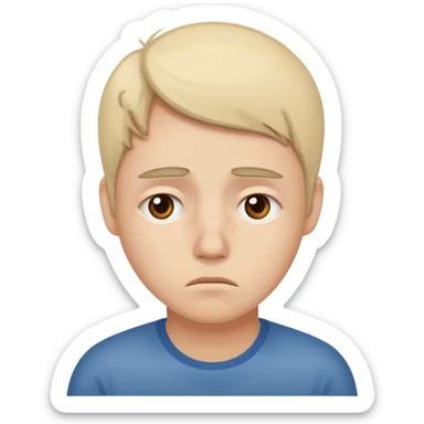 Depressed and tired sticker