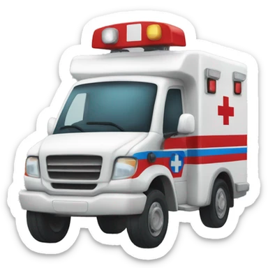 ambulance pleasure emotion long har sticker