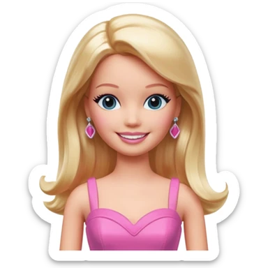barbie toy sticker