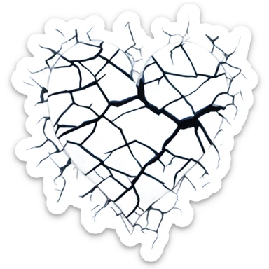 indigo broken heart  sticker