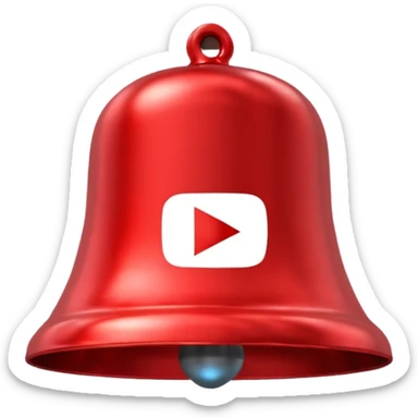 Red YouTube bell icon sticker