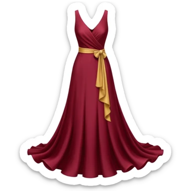 Burgundy dress sticker
