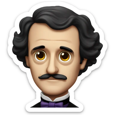 Edgar Allan Poe celebrating birthday sticker