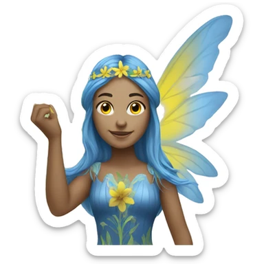 create a fairy that symbolizes Ukraine
 sticker