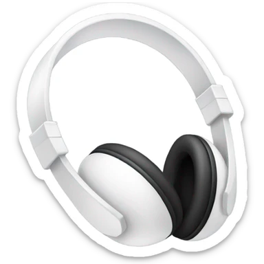 white headphone sticker