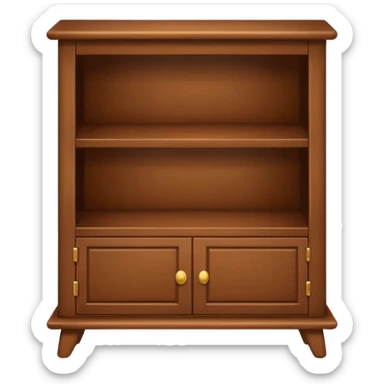 cabinet with a shelf sticker