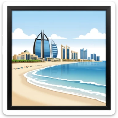 bahrain bay and four season in bahrain but from the beach/ocrean view sticker