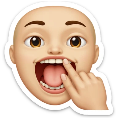 Una boca mordiendo el dedo sticker