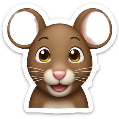 brown mouse jerry sticker