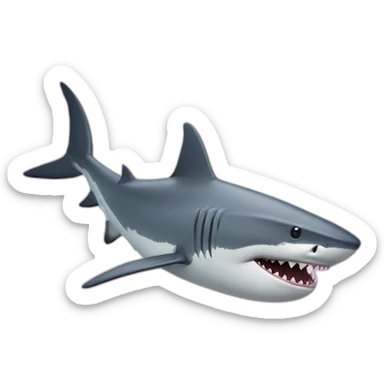 a shark having a podcast sticker