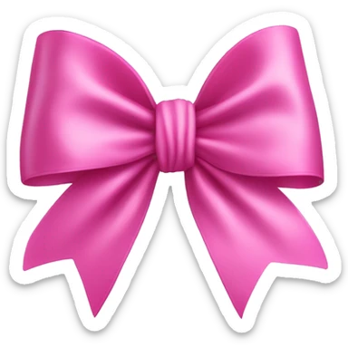 pink silky bow sticker