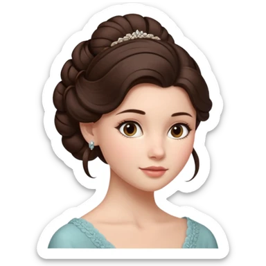 Cinematic Realistic run girl Portrait, depicted with lifelike skin texture, subtle rosy undertones, and soft natural lighting that enhances the gentle contours of her face. Her intricately detailed brunete hair is elegantly styled in an updo, sticker