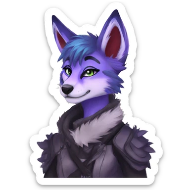 Edgy anthro furry by Falvie, LiLaiRa, AngieWolf sticker