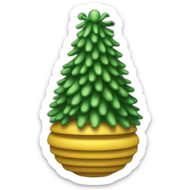 christmas tree toy beehive sticker