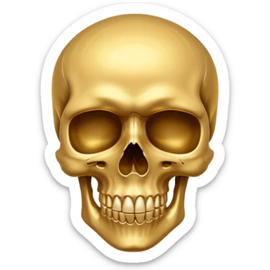 skull in gold nike  sticker