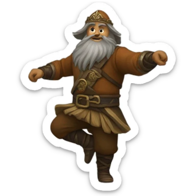 Gimli dancing sticker