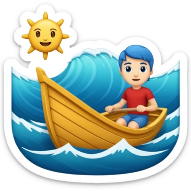 navegar por el mar sticker