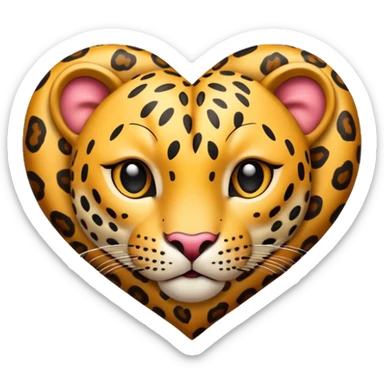 Cœur léopard sticker