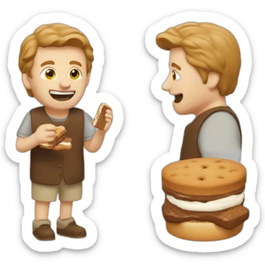 british man eating biscoff sticker