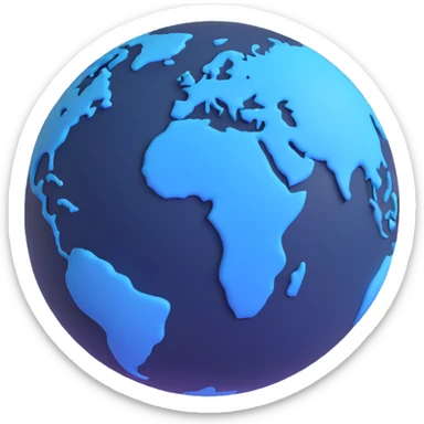 dark navy blue planet with swirls sticker