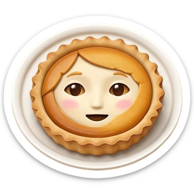 tart food in 3d memoji style no faces sticker