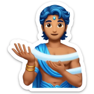 The Milky Way galaxy in the hand of Bhagwan Vishnu. sticker