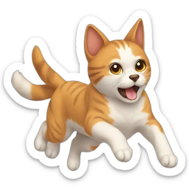 Flying dog rating cat sticker
