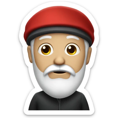 presdent thief with red hat and white beard sticker