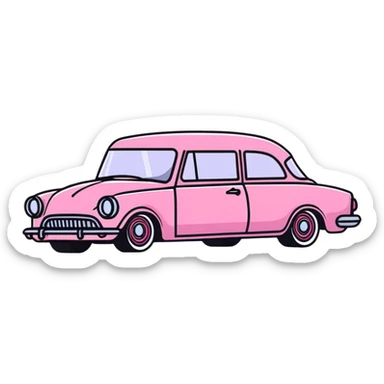 pink gothic car sticker