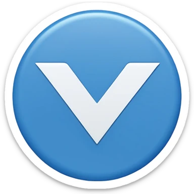 Make me an emoji that theirs a blue circle and inside of the circle is blue bot they should be a white tick inside the circle  sticker