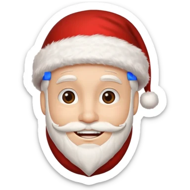 A man smile wearing santa claus hat sticker