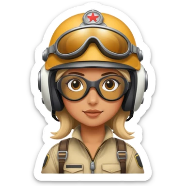 Copilot helmet girl googles  adventure sticker