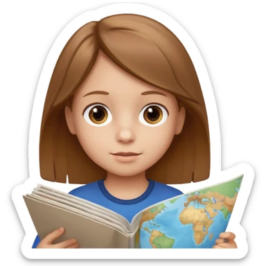 child Holding Maps sticker