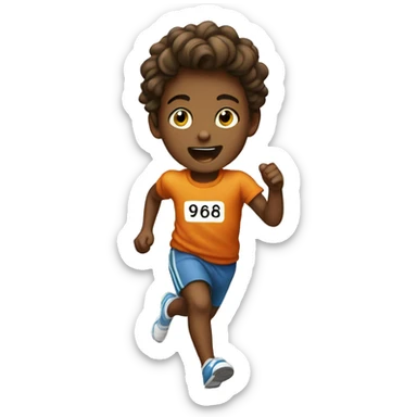 enfant courir sticker