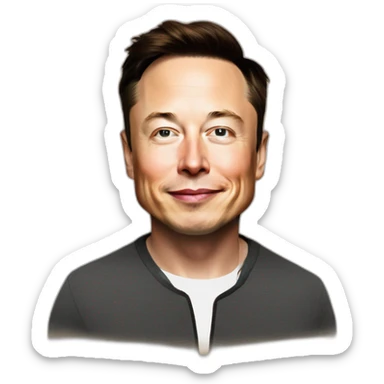 Elon Musk sur un tapis sticker