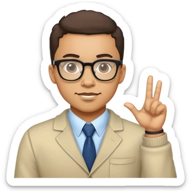 Lightskin buff nerd teacher sticker