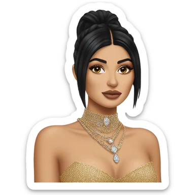 Kylie Jenner Princess with jewellery sticker