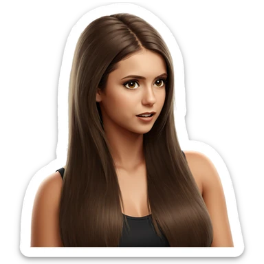 realistic portrait of girl sticker