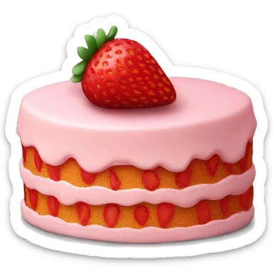 strawberry cake sticker