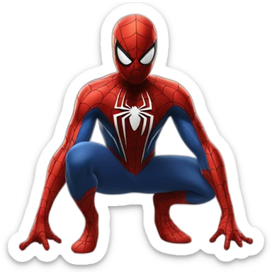 spider man with a destructed costume sticker
