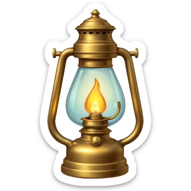 oil lamp light sticker
