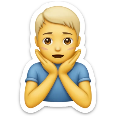 An emoji with hands gripping their neck and squeezing sticker