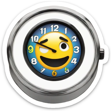 watch wioth happy face on it sticker