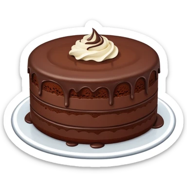 Fallen cake sticker