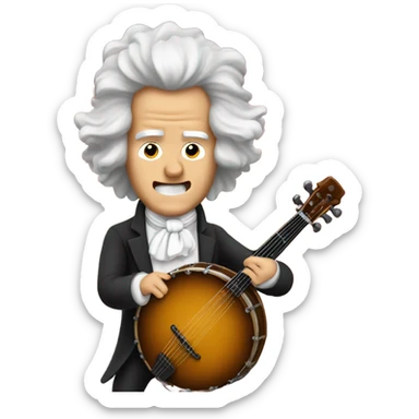 Beethoven explosion banjo sticker