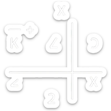 Four basic math operation symbols: plus, minus, multiplication, division sticker