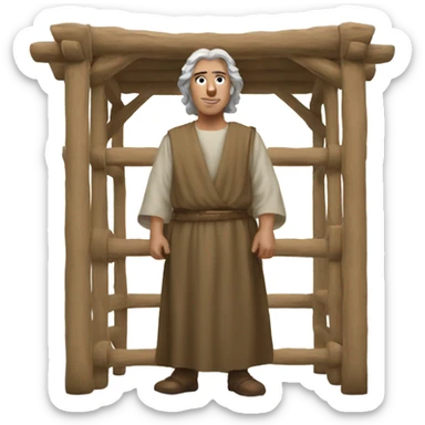 God in a stable sticker