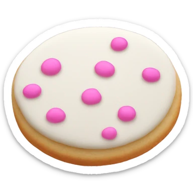 White cookie with pink cofetti on it sticker